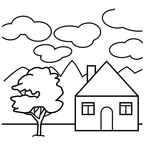 Domy i mieszkania kolorowanki